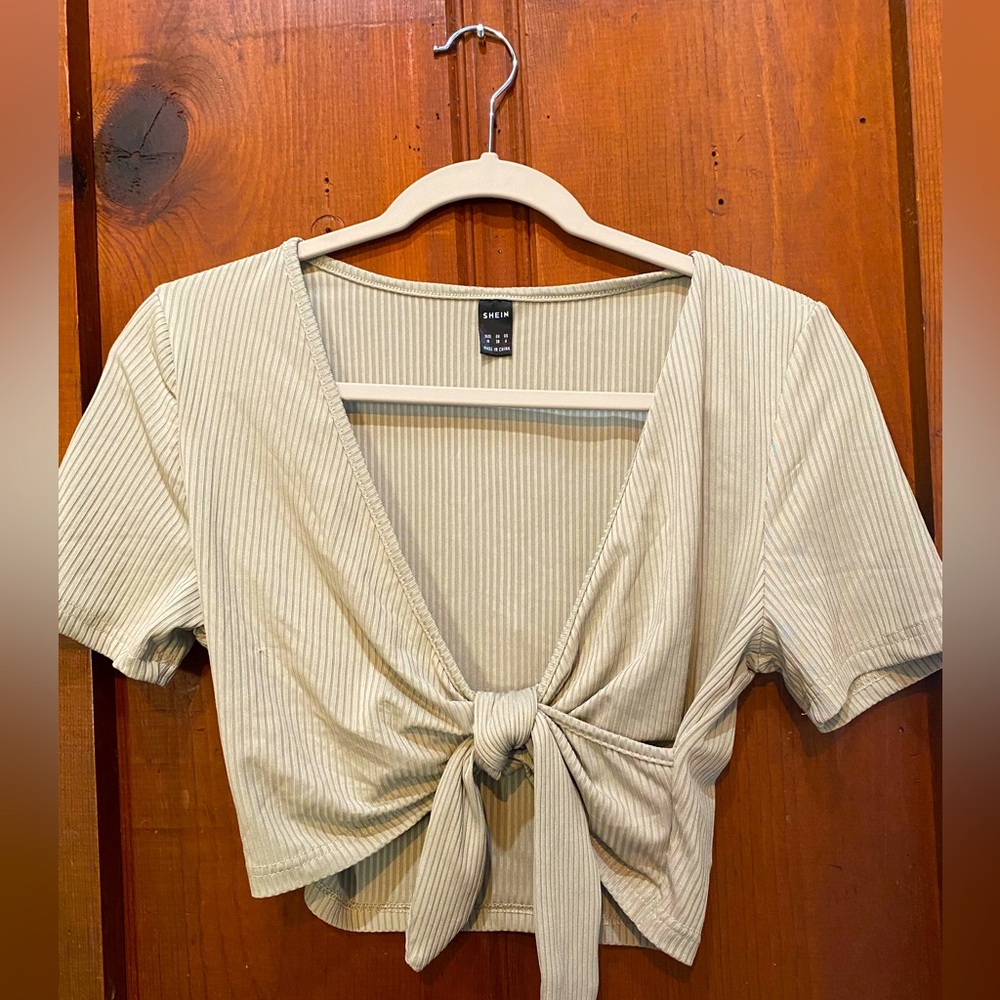 Light green crop top